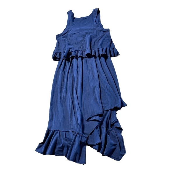 Anthropologie Daily Practice Navy Maxi dress with ruffles. Size XS - Picture 4 of 4